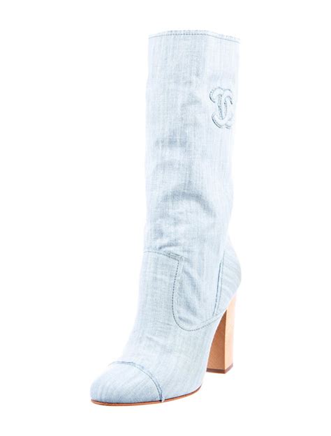 chanel blue boots uk|blue jean Chanel boots.